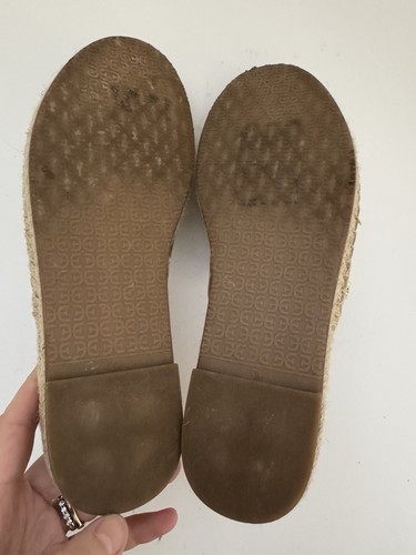 Sam Edelman Gold Andy Slide Leather Slip On Espadrille Sandal Size 8.5 - Picture 9 of 9