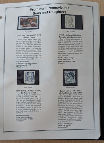 Heritage Statehood Stamp Collection 32 States Hinged Stamps Incomplete - Picture 6 of 14