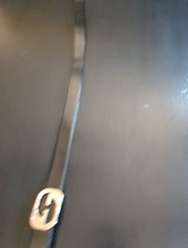 Rare Vintage Gucci Women  s Black Leather Belt Double G Made In Italy