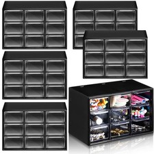 6 Pcs Mini Drawer Organizer Small Organizer with 9 Drawers Plastic Desktop Cr...
