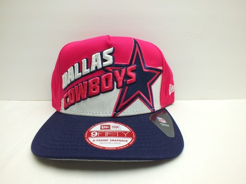 Mütze Kappe Dallas Cowboys New Era 9Fifty pink verstellbar Erwachsene Druckknopflasche neu mit Etikett - Bild 6 von 9