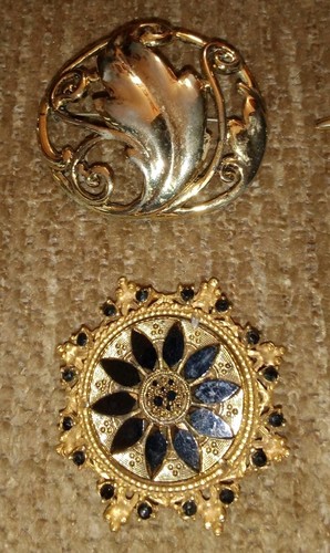 Vintage Desiger Signed Brooch Pin Lot/Florenza/KENT NYC/Crown Trifari/SARA-COV++ - Picture 3 of 15