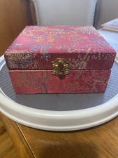 Chinese/Japanese 7 Piece Miniature Tea/Sake Set in a Red Silk Box  Never Used