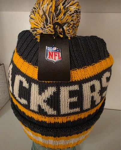 47 Brand Green Bay Packers Bering Knit Cuff Beanie With Pom - Picture 3 of 3
