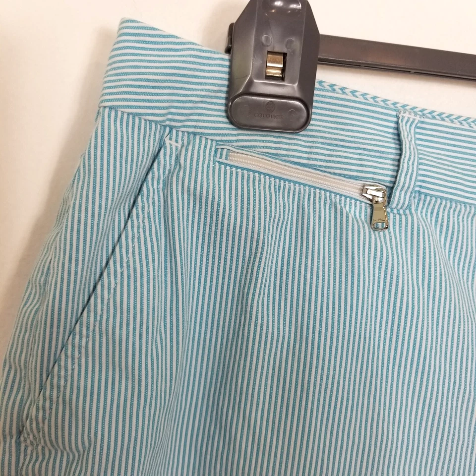 Pantalones Cortos De Colección Lauren Ralph Lauren Mujeres A Rayas Talla 16W Azul Blanco Informal Playa Foto 4 de 4