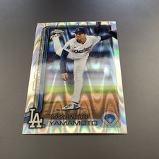 2025 topps chrome yamamoto raywave Refractor Dodgers NM
