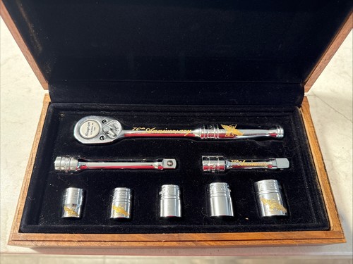 Snap-on 70th Anniversary 8pc 3/8" Drive Socket Set, 24K Gold Inlay, Walnut Case - Bild 7 von 10