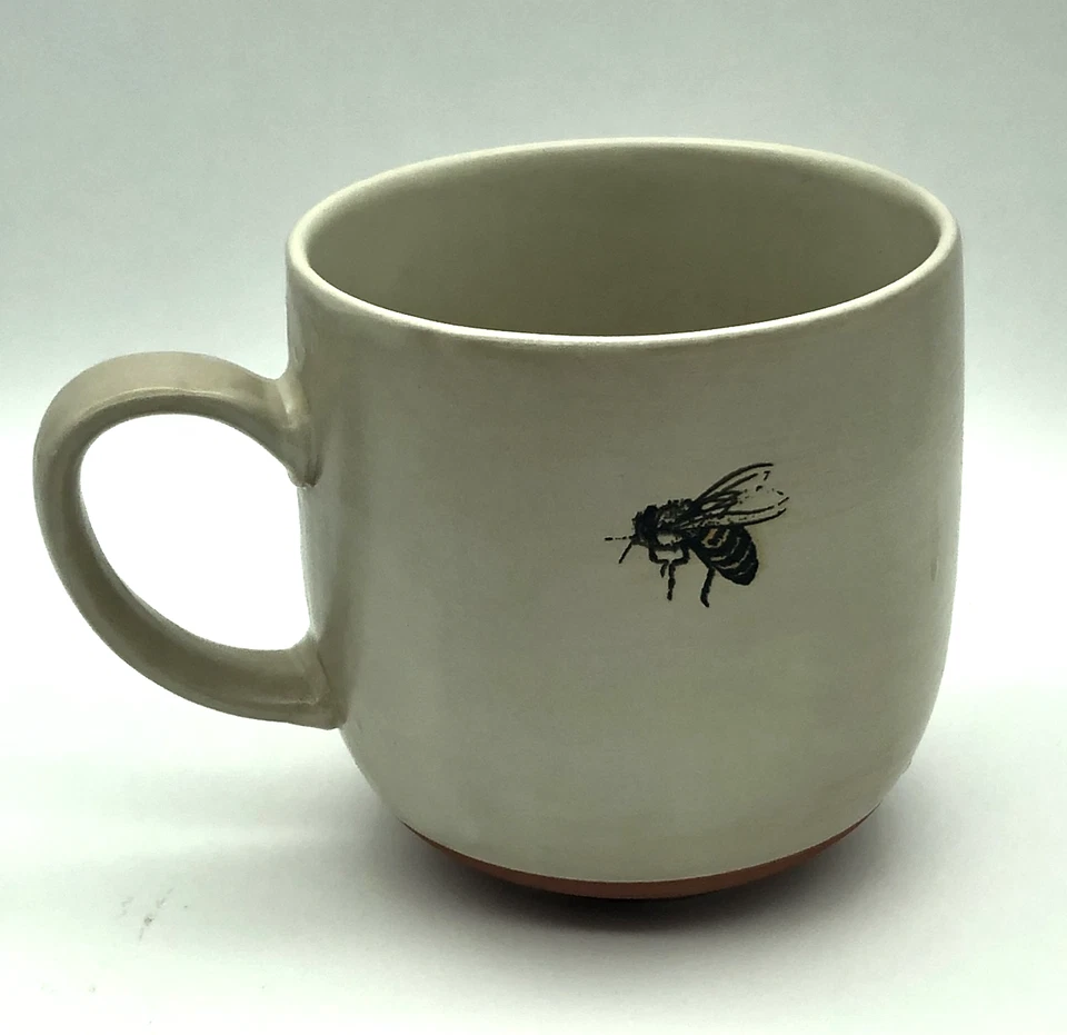 Cypress Bee Mug 12oz Ceramic Cup – Flying Bumblebee – Embossed Cottagecore - Image 3 of 4