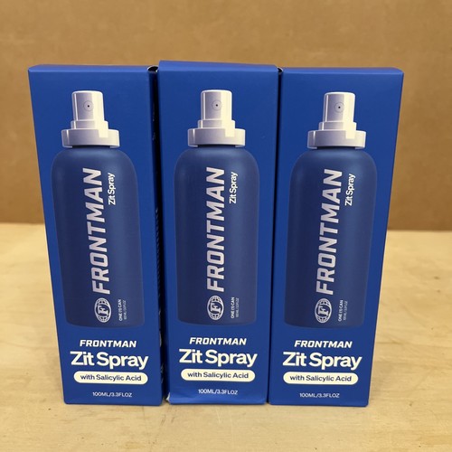 FRONTMAN Zit Spray body and face Acne Treatment Spray for Clear Skin lot of 3