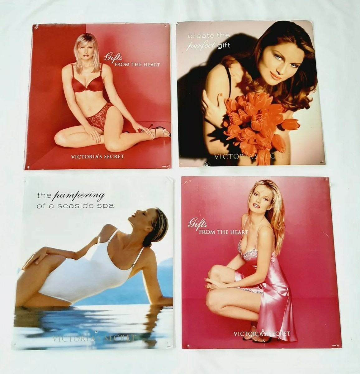 4 vintage Victoria's Secret Advertisement Posters sign store