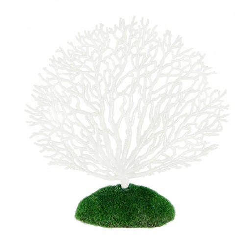 Artificial Coral Ornament Decoration for Aquarium Fish Tank (White)