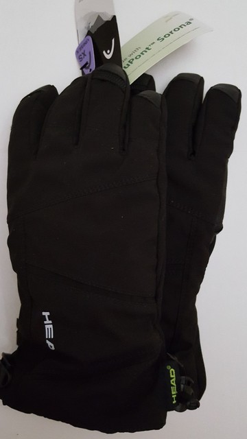 Head Men/'s DuPont Sorona Insulated Ski Glove With Pocket Black//Lime,XS