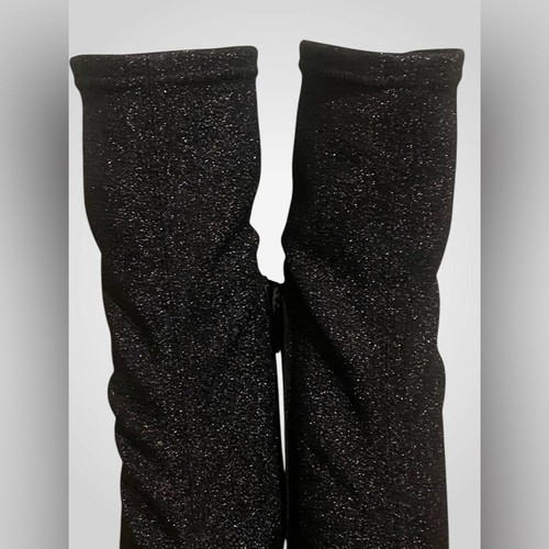 Giampaolo Viozzi Stiefelette Luxe Metallic Schwarz Glitzer Sockenstiefel Neu ohne Karton Gr. 7,5 - Bild 5 von 10