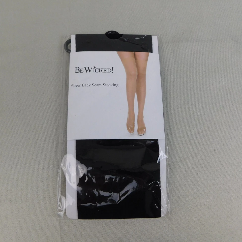 Be Wicked BW561 Sheer Back-Seam Stocking - Black #3832 - Image 2 of 4