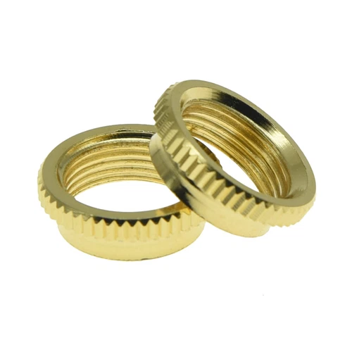 2* 15/32" Fine Knurl Deep Nut Toggle Switch Nut for Gibson/Switchcraft Gold