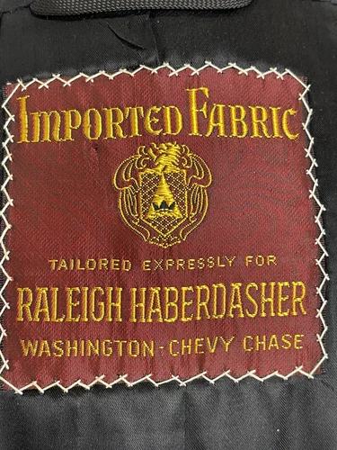 VTG 1950's Raleigh Haberdasher Washington Chevy Chase Coat M ~43-44 Amalgameted image 4