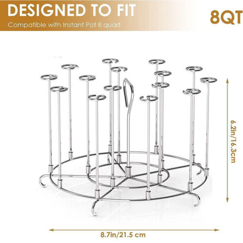 Air Fryer Kebab Skewer BBQ Rack Stand Stainless Steel Accessories ROUND UK STOCK - Picture 3 of 8