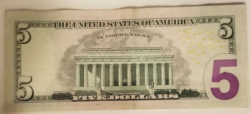 2013 (G) billete de cinco dólares billete de la Reserva Federal Chicago elegante quad 4s 44442772 - Imagen 2 de 2