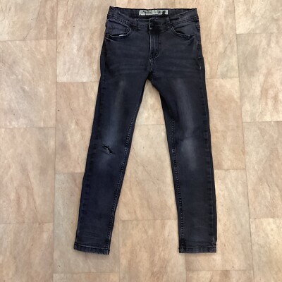 Primark Boys Black Skinny Jeans Denim Trousers Ripped Knee Age Years  UK