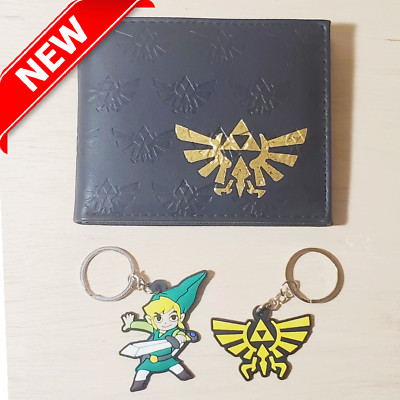 Zelda wallet + 2 Zelda keychains   The Legend of Zelda   Hylian Crest   Link