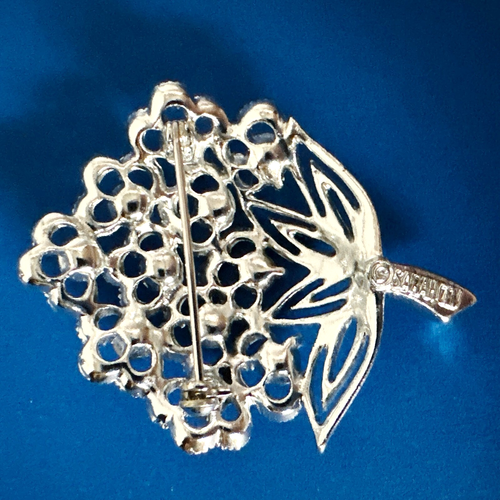 Set orecchini spilla vintage Sarah Coventry 'Sparkle Lites' strass tono argento - Foto 7 di 13
