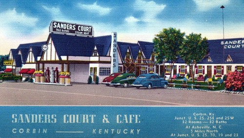Sanders Court & Cafe - Corbin, Kentucky - unposted linen - Picture 2 of 3