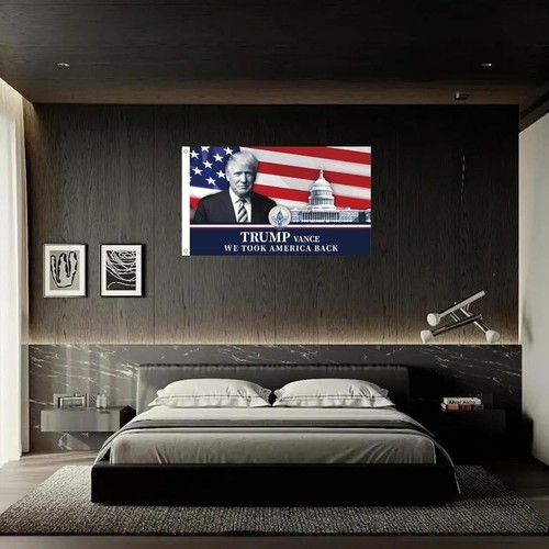 Trump Vance 2024 Inauguration Flag - We Took America Back 3'x5' MAGA White House - Picture 3 of 4