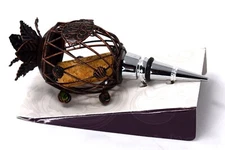 Decorative Wine Stopper, Epic Chrome Bottle Stopper, NEW in Box