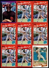Lot/9 Sandy Alomar Jr. w/Rookie RC San Diego Padres Major League Baseball Cards