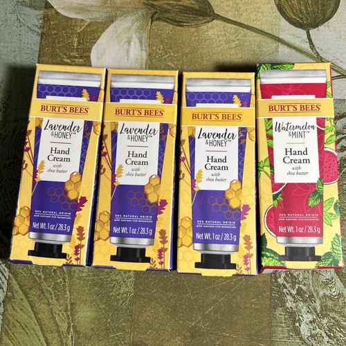Burt's Bees Shea Butter Lavender And Honey Hand Cream - 1oz NIB Lot 4 Pc. - Picture 2 of 4