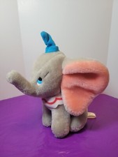 Walt Disney World 9" DUMBO vintage 1980's Stuffed Plush Animal Toy