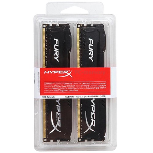 HyperX FURY (2 x 8GB) 16/32GB HX316C10FBK2/16 DDR3-1600 PC3-12800 Desktop Memory - Picture 2 of 17