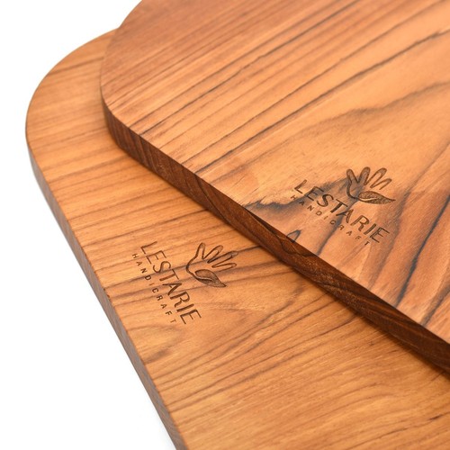 LESTARIE Teak Holz Schneidebrett 70cm Servierplatte Tranchierbrett Küchenbrett  - Bild 4 von 8