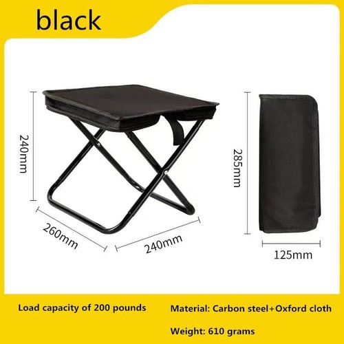 Silla Plegable Portátil Multifuncional Exterior, Taburete de Viaje Ligero para Leva - Imagen 24 de 28