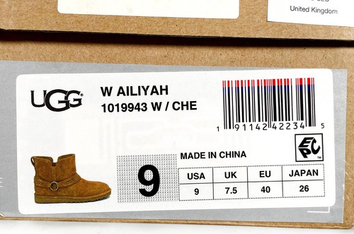 Brand New UGG Australia Ailiyah Women's Chestnut Suede Leather Boots Size 7.5 - Picture 18 of 19