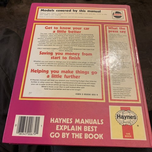 Haynes 679 Datsun Cherry 1979 - 1982 Workshop Manual 988cc 1171cc 1269cc N10 310 - Picture 2 of 4