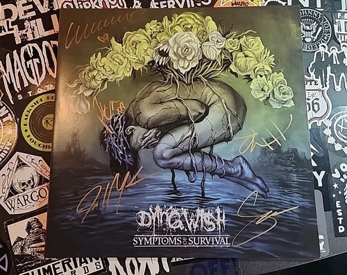 Symptoms of Survival von DYING WISH signed handsigniert Blue Swirl Vinyl LP