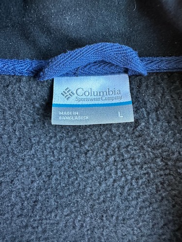 Columbia Hombres Chaqueta de Vellón L Gris Carbón Abrigo Punto Terpin Suéter Cremallera Completa - Imagen 11 de 17