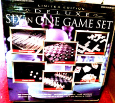 Unbranded Deluxe Six 6 In One Glass Set Limited Edition Board Games