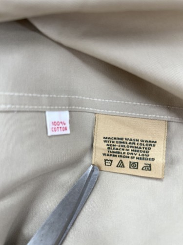 Filson Mens Beige Cotton Long Sleeve Button-Up Shirt XXL Extra Tall Heavy - Picture 4 of 11