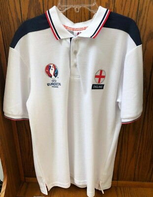 Euro Cup France 2016 UEFA England Polo Shirt NWT Size M