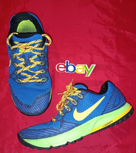 Herren Nike Air Zoom Wildhorse 3 Trail Laufschuhe 749336-400 blau grün US 7