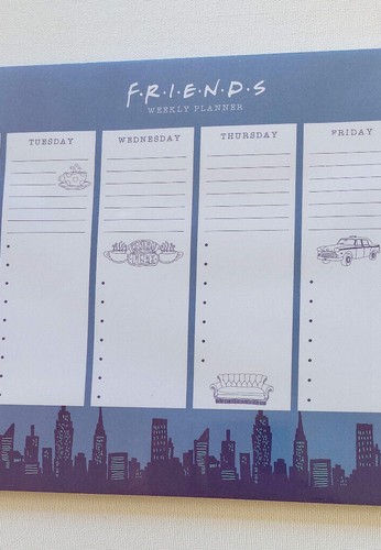 FRIENDS TV Series WEEKLY PLANNER A4 PAPER SHEETS MONDAY-SUNDAY DESK TOP OFFICE - Picture 4 of 4