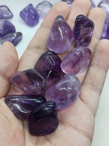 Piedra de amatista caída de cristal de alta calidad 1/2 lb piedra púrpura - Imagen 5 de 8