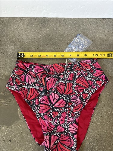 Toluca swim butterfly print pink bikini bottome women's sz S NWT - Picture 4 of 14