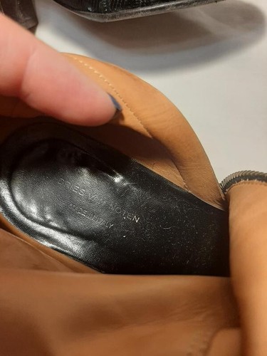 Vintage Womens DRIES VAN NOTEN Boots Heels Black Floral Ankle Booties Shoes 36 - Picture 9 of 12