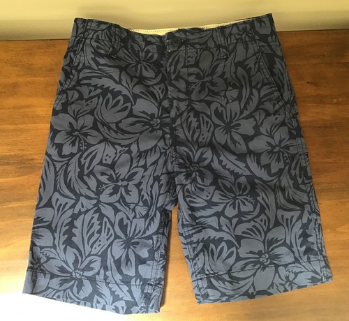 Lot of 2 Boy's Gap Kids Blue Orange Tropical Patterned Bermuda Shorts Sz 14 Reg - Picture 3 of 11