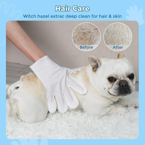 Extra Thick Pet Bathing Wipes for Dogs & Cats, Cleaning & Odor-Controlling Gr... - Picture 8 of 10