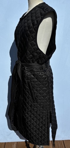 Athleta Women's Belted Whisper Featherless Quilted Long Black Vest Size 3X - Picture 18 of 23