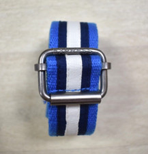Y2K Express Blue Stripe Sporty Belt VTG 2000s Unisex Size 30